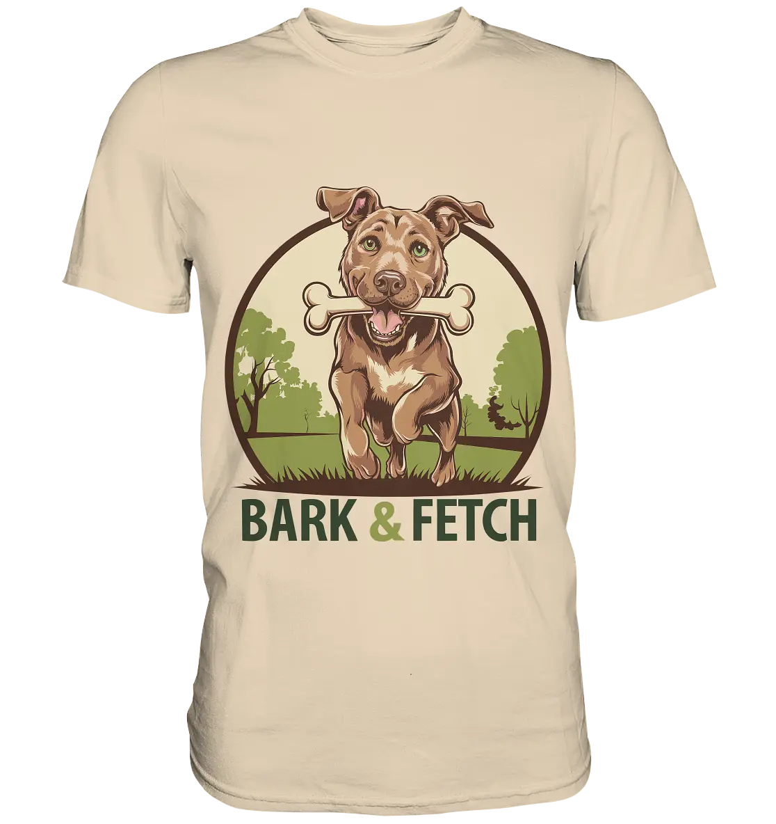 BARK & FETCH – Lebendiges Hunde-Design voller Energie - Premium Shirt Bright Lights Arts