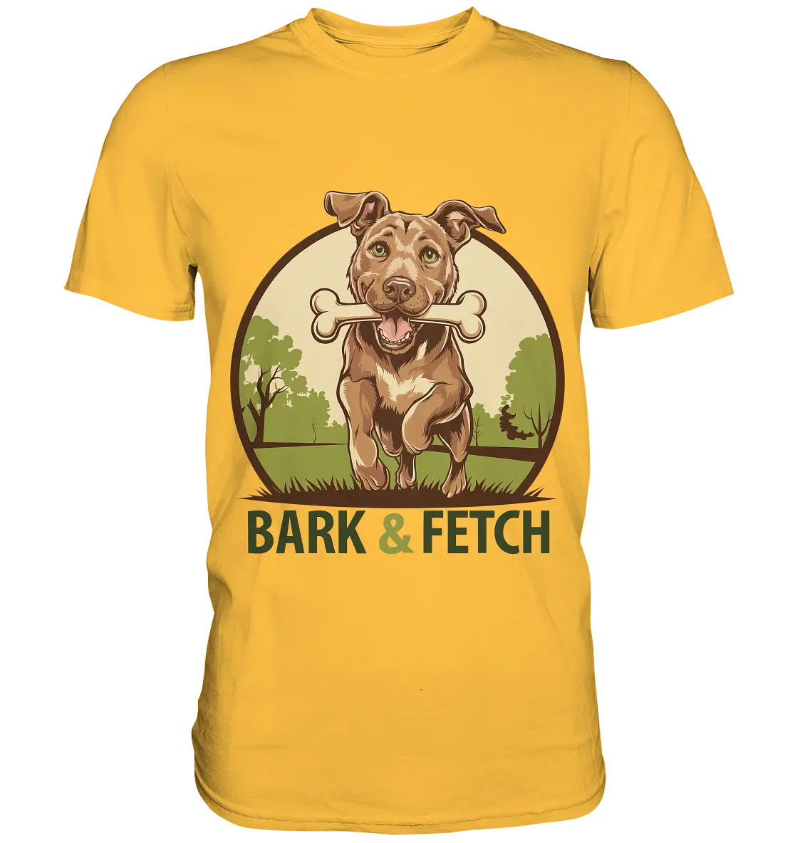 BARK & FETCH – Lebendiges Hunde-Design voller Energie - Premium Shirt Bright Lights Arts