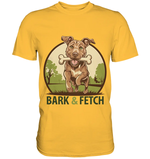BARK & FETCH – Lebendiges Hunde-Design voller Energie - Premium Shirt Bright Lights Arts