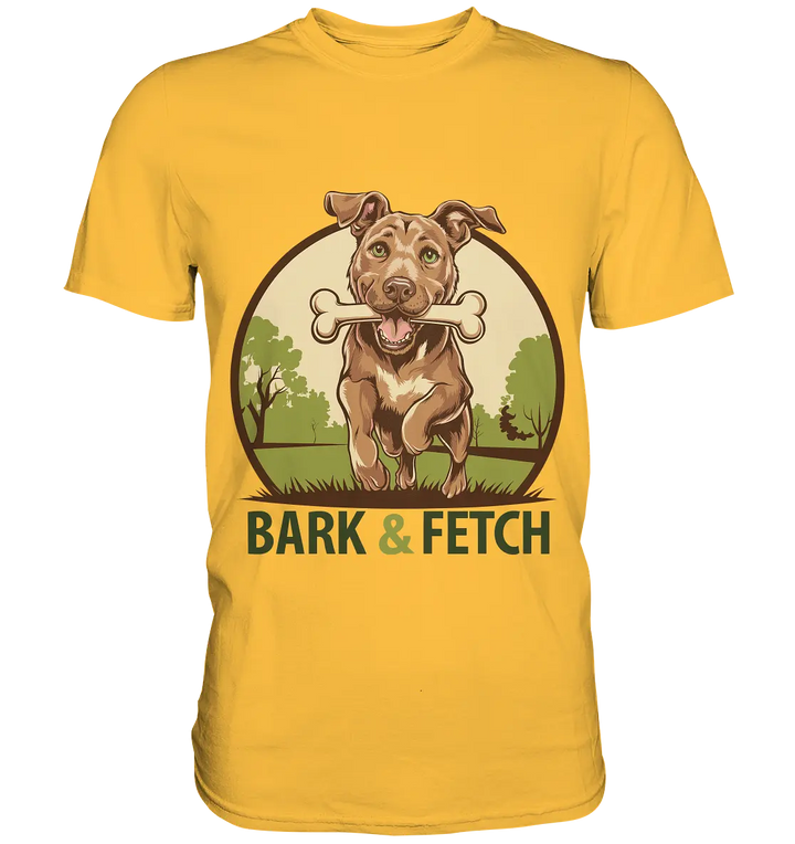 BARK & FETCH – Lebendiges Hunde-Design voller Energie - Premium Shirt Bright Lights Arts