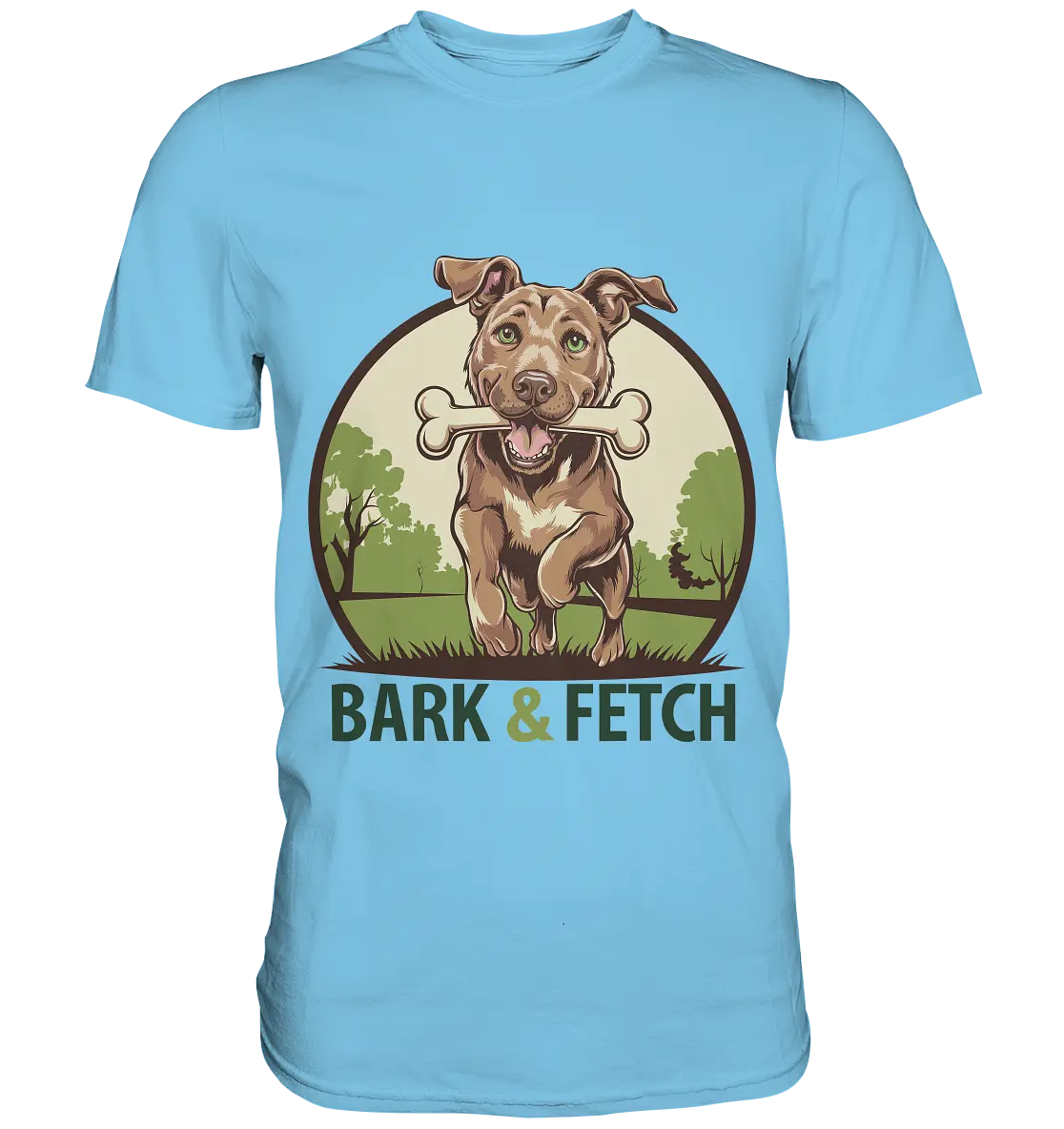 BARK & FETCH – Lebendiges Hunde-Design voller Energie - Premium Shirt Bright Lights Arts