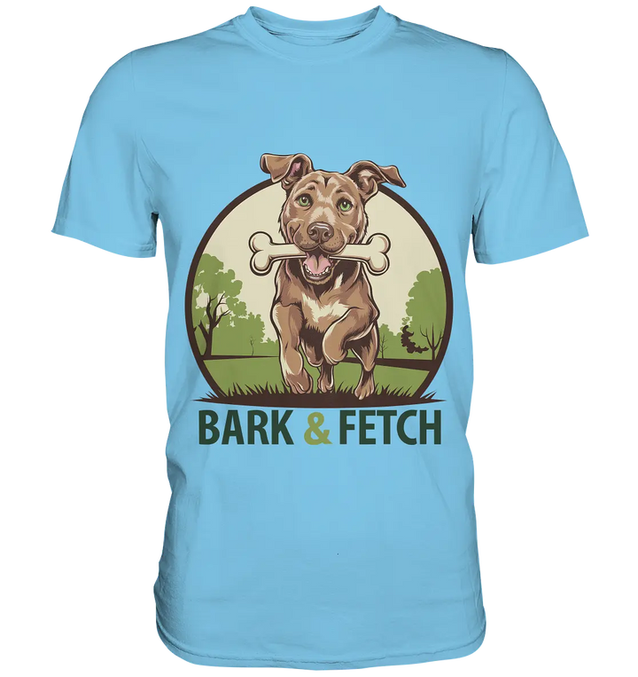 BARK & FETCH – Lebendiges Hunde-Design voller Energie - Premium Shirt Bright Lights Arts