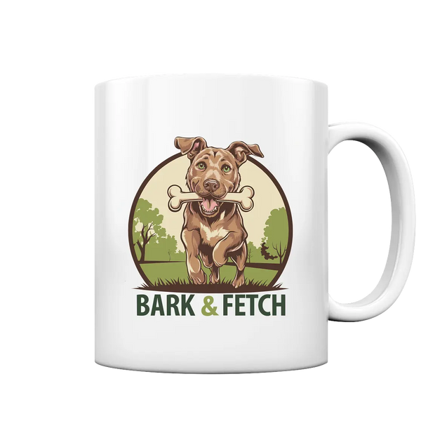 BARK & FETCH – Lebendiges Hunde-Design voller Energie - Tasse glossy Bright Lights Arts