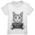 Bad Kitty – Lustiges Katzen Mugshot Shirt im Comic-Stil - Kids Premium Shirt Bright Lights Arts