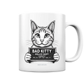Bad Kitty – Lustiges Katzen Mugshot Shirt im Comic-Stil - Tasse glossy Bright Lights Arts