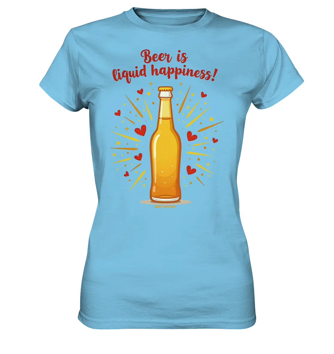 Beer is liquid happiness! – Humorvolles Bierflaschen-Design - Ladies Premium Shirt Bright Lights Arts
