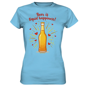 Beer is liquid happiness! – Humorvolles Bierflaschen-Design - Ladies Premium Shirt Bright Lights Arts