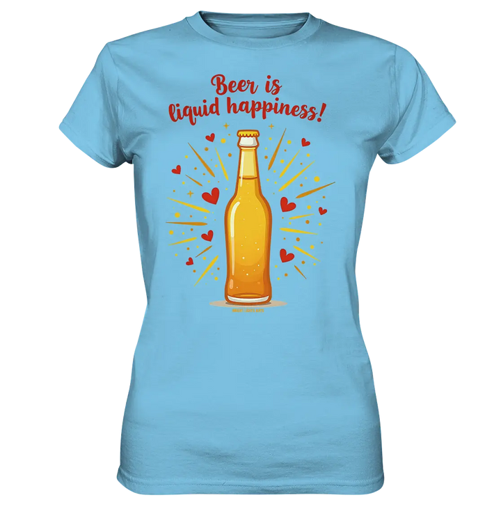 Beer is liquid happiness! – Humorvolles Bierflaschen-Design - Ladies Premium Shirt Bright Lights Arts