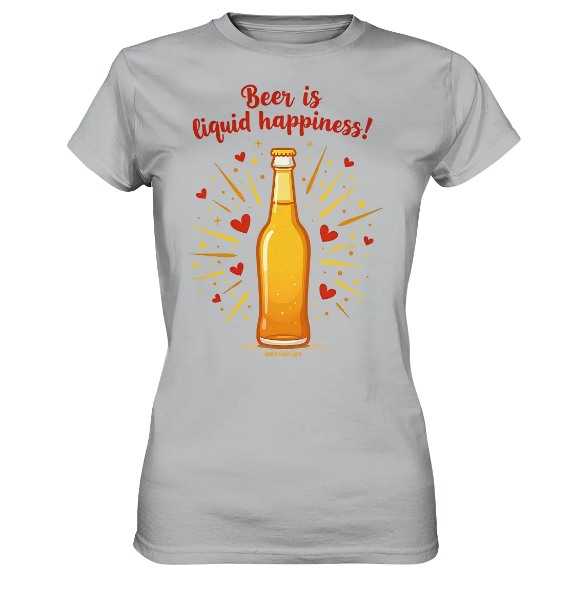 Beer is liquid happiness! – Humorvolles Bierflaschen-Design - Ladies Premium Shirt Bright Lights Arts