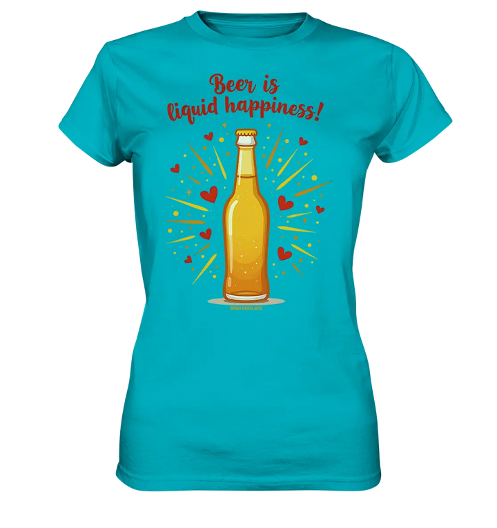 Beer is liquid happiness! – Humorvolles Bierflaschen-Design - Ladies Premium Shirt Bright Lights Arts