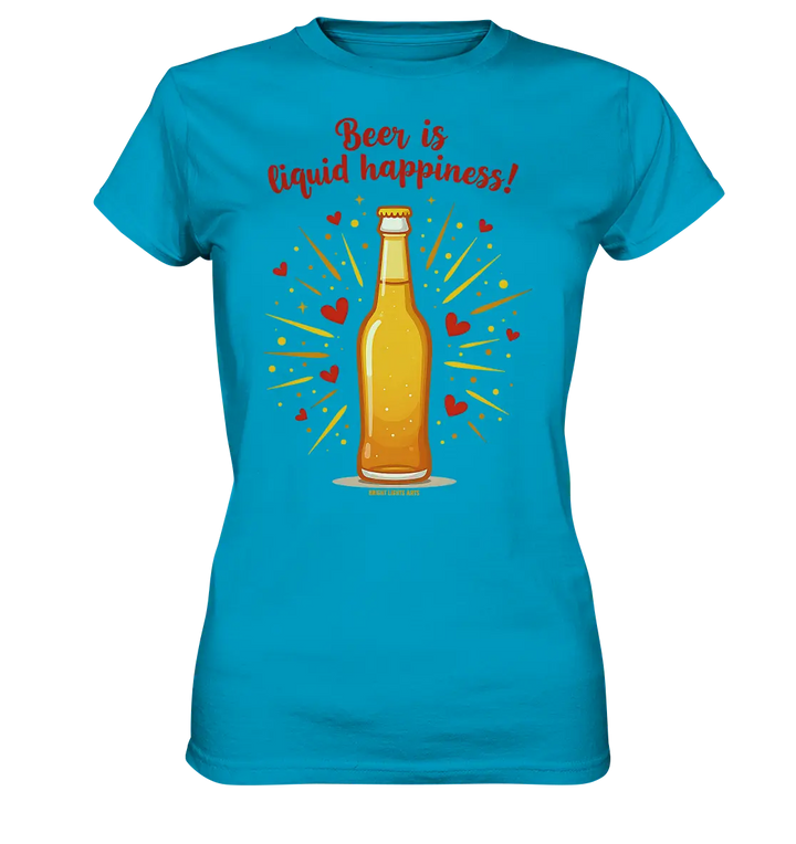 Beer is liquid happiness! – Humorvolles Bierflaschen-Design - Ladies Premium Shirt Bright Lights Arts
