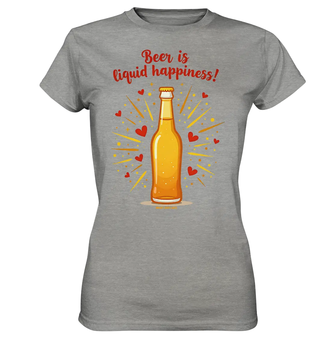 Beer is liquid happiness! – Humorvolles Bierflaschen-Design - Ladies Premium Shirt Bright Lights Arts