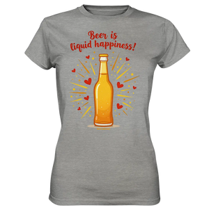 Beer is liquid happiness! – Humorvolles Bierflaschen-Design - Ladies Premium Shirt Bright Lights Arts