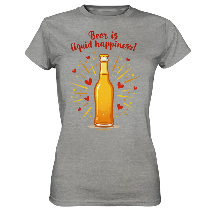 Beer is liquid happiness! – Humorvolles Bierflaschen-Design - Ladies Premium Shirt Bright Lights Arts