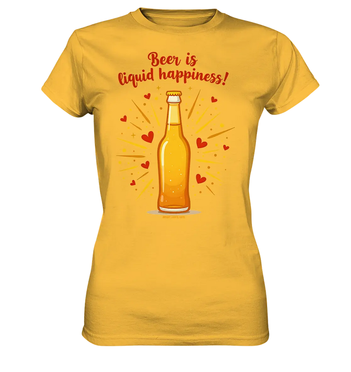 Beer is liquid happiness! – Humorvolles Bierflaschen-Design - Ladies Premium Shirt Bright Lights Arts