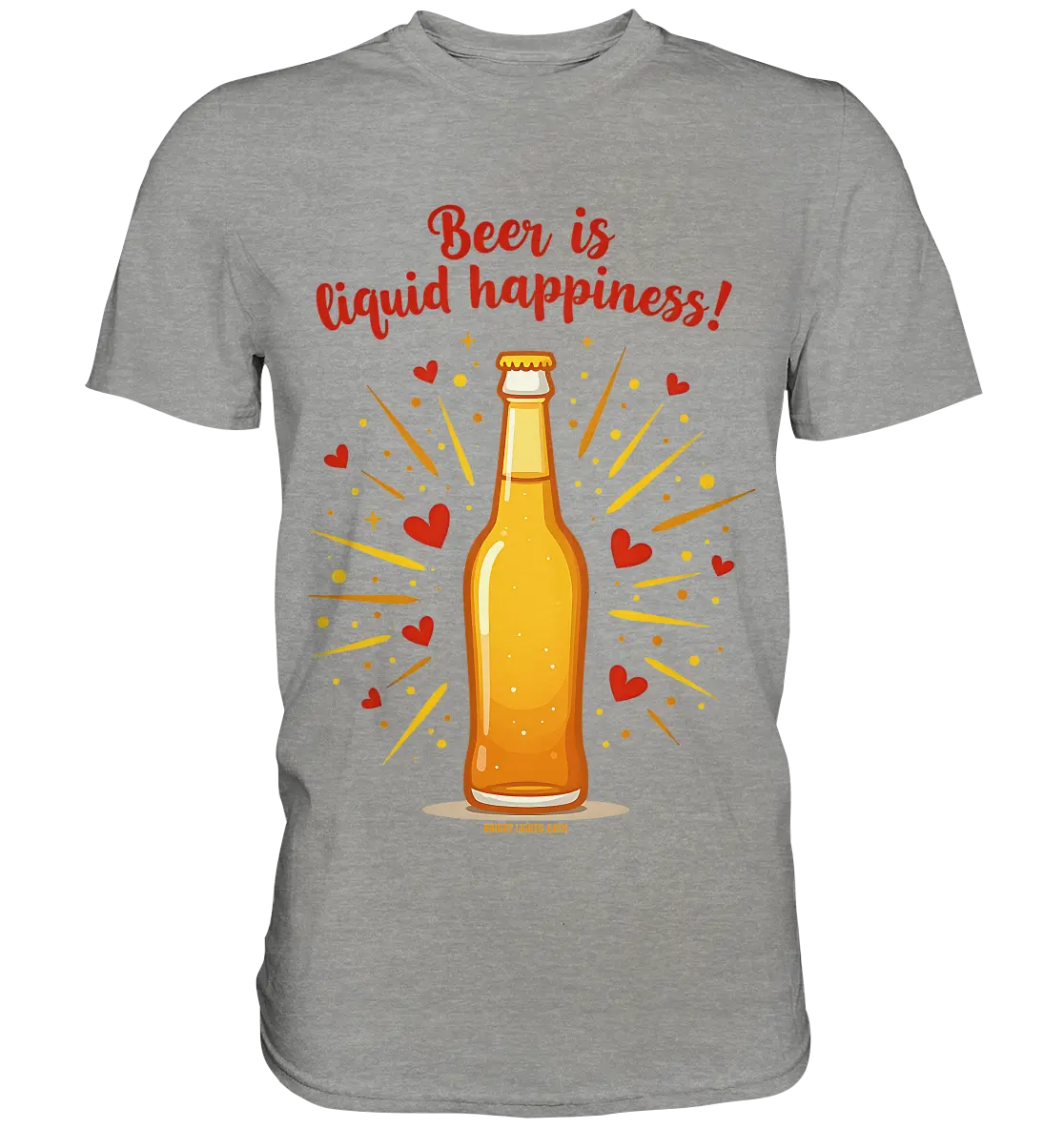Beer is liquid happiness! – Humorvolles Bierflaschen-Design - Premium Shirt Bright Lights Arts