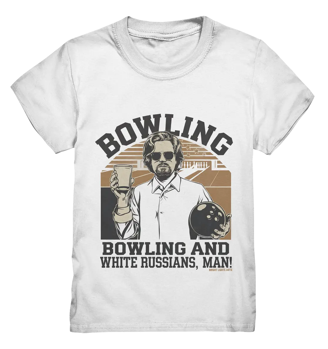 Bowling and white Russians, Man! - Kids Premium Shirt Bright Lights Arts