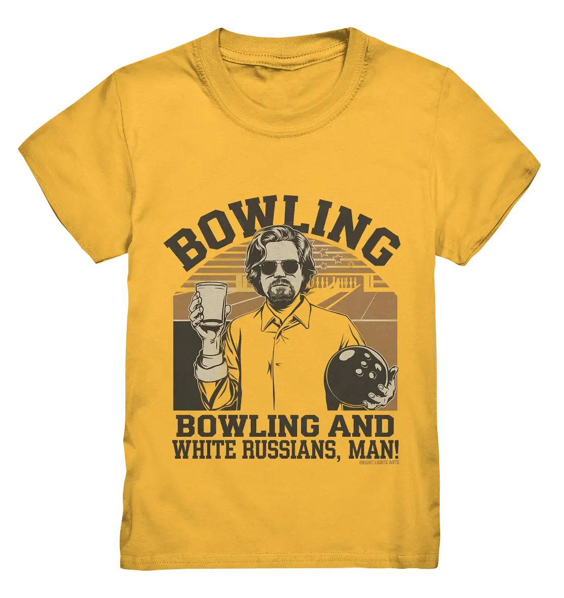 Bowling and white Russians, Man! - Kids Premium Shirt Bright Lights Arts