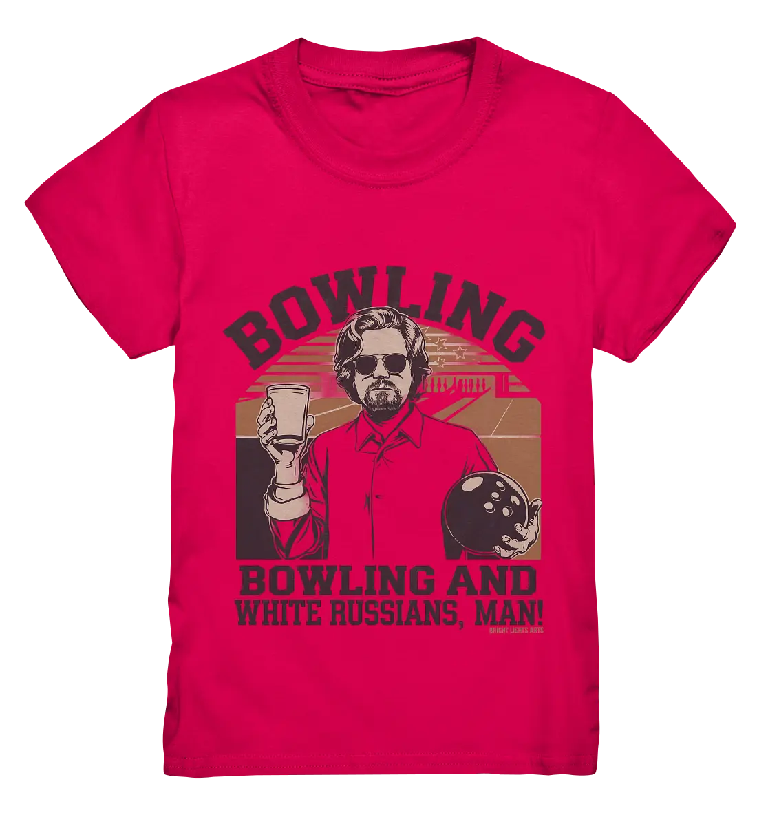Bowling and white Russians, Man! - Kids Premium Shirt Bright Lights Arts