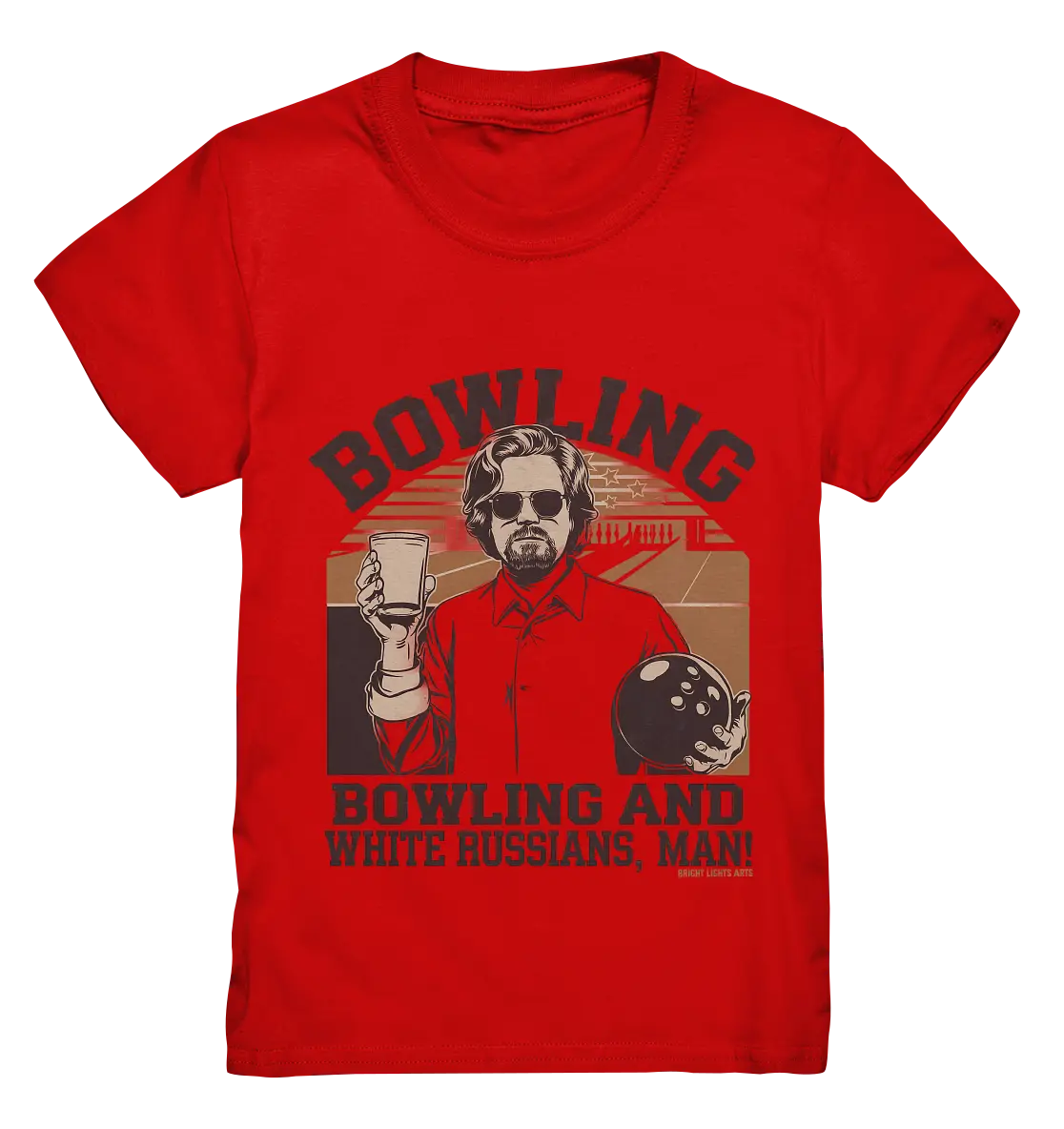 Bowling and white Russians, Man! - Kids Premium Shirt Bright Lights Arts