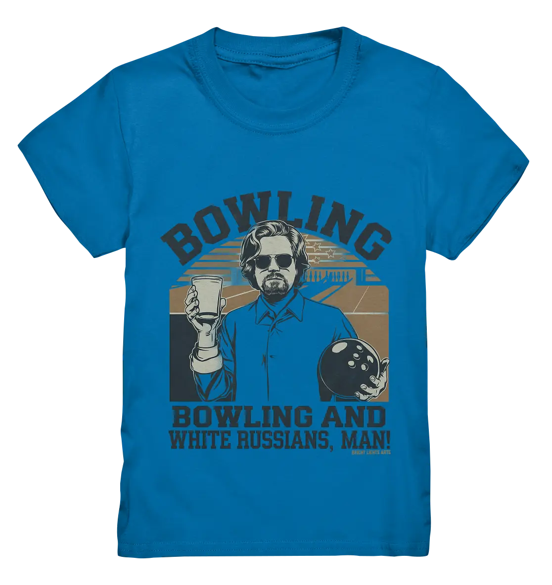 Bowling and white Russians, Man! - Kids Premium Shirt Bright Lights Arts