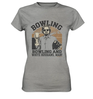 Bowling and white Russians, Man! - Ladies Premium Shirt Bright Lights Arts