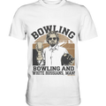 Bowling and white Russians, Man! - Premium Shirt Bright Lights Arts