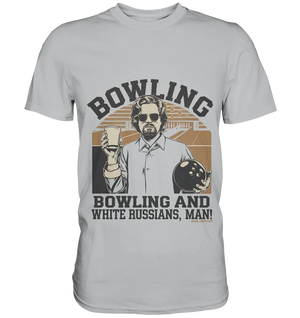 Bowling and white Russians, Man! - Premium Shirt Bright Lights Arts