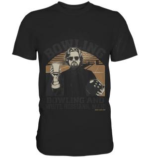 Bowling and white Russians, Man! - Premium Shirt Bright Lights Arts