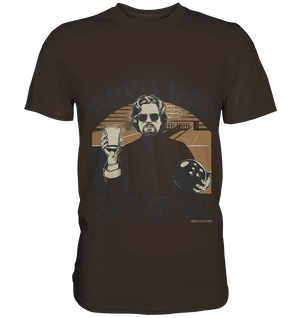 Bowling and white Russians, Man! - Premium Shirt Bright Lights Arts