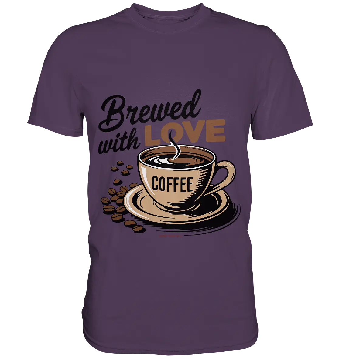 Brewed with LOVE – Charmantes Kaffee-Design voller Wärme - Premium Shirt Bright Lights Arts
