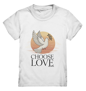 CHOOSE LOVE – Friedvolle Tauben-Illustration für Harmonie - Kids Premium Shirt Bright Lights Arts