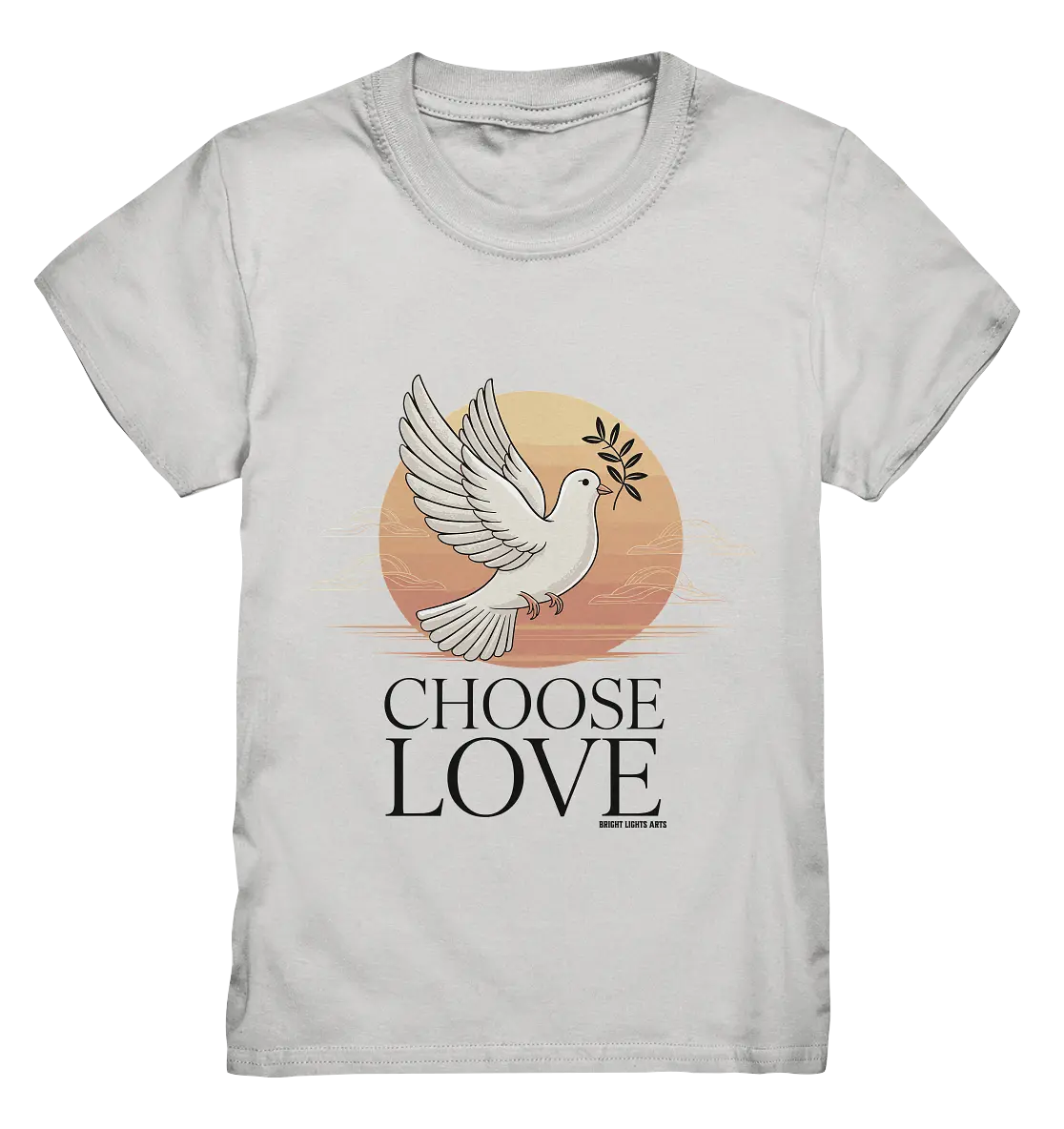 CHOOSE LOVE – Friedvolle Tauben-Illustration für Harmonie - Kids Premium Shirt Bright Lights Arts
