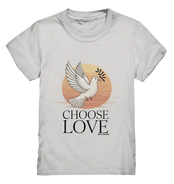 CHOOSE LOVE – Friedvolle Tauben-Illustration für Harmonie - Kids Premium Shirt Bright Lights Arts