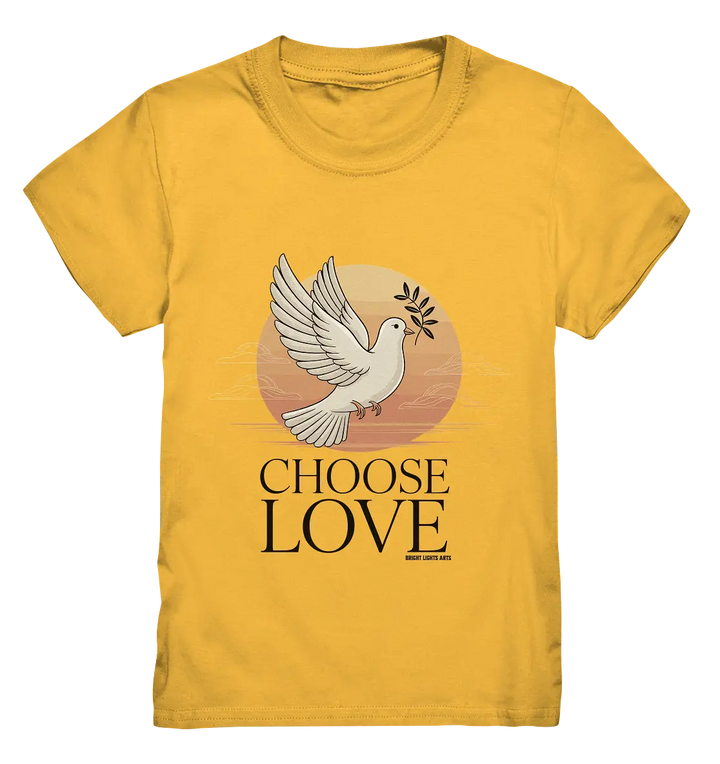 CHOOSE LOVE – Friedvolle Tauben-Illustration für Harmonie - Kids Premium Shirt Bright Lights Arts