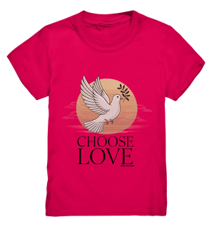 CHOOSE LOVE – Friedvolle Tauben-Illustration für Harmonie - Kids Premium Shirt Bright Lights Arts