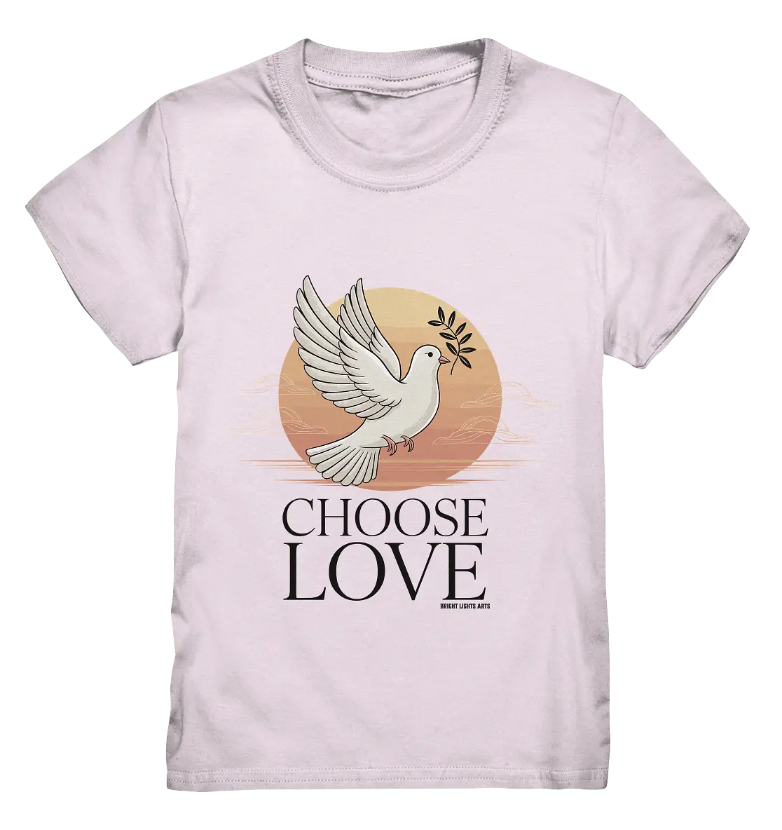 CHOOSE LOVE – Friedvolle Tauben-Illustration für Harmonie - Kids Premium Shirt Bright Lights Arts