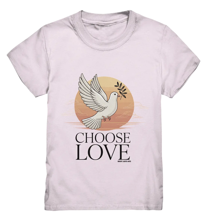 CHOOSE LOVE – Friedvolle Tauben-Illustration für Harmonie - Kids Premium Shirt Bright Lights Arts