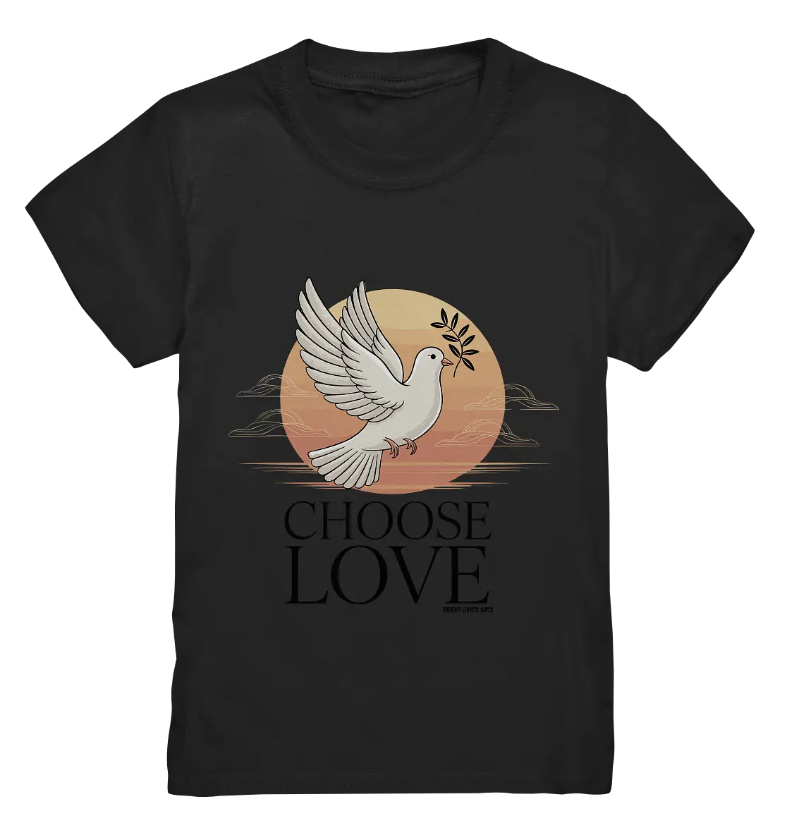 CHOOSE LOVE – Friedvolle Tauben-Illustration für Harmonie - Kids Premium Shirt Bright Lights Arts