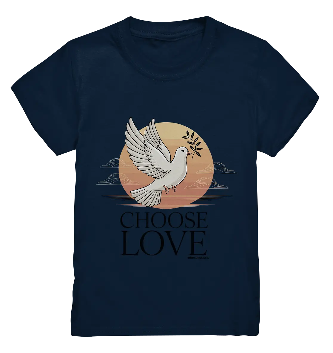 CHOOSE LOVE – Friedvolle Tauben-Illustration für Harmonie - Kids Premium Shirt Bright Lights Arts