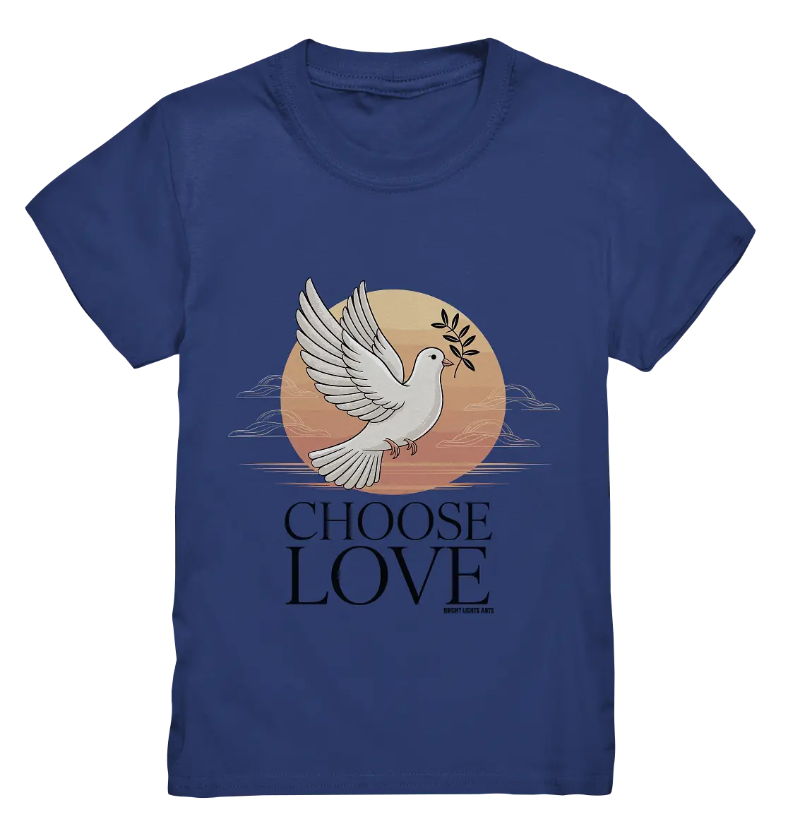 CHOOSE LOVE – Friedvolle Tauben-Illustration für Harmonie - Kids Premium Shirt Bright Lights Arts