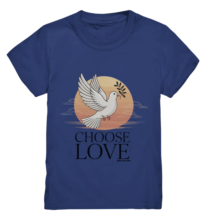 CHOOSE LOVE – Friedvolle Tauben-Illustration für Harmonie - Kids Premium Shirt Bright Lights Arts
