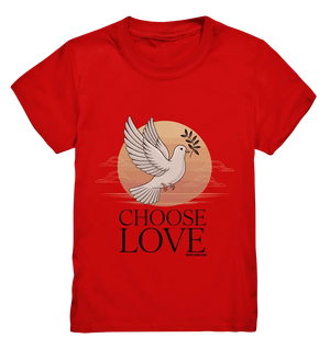CHOOSE LOVE – Friedvolle Tauben-Illustration für Harmonie - Kids Premium Shirt Bright Lights Arts