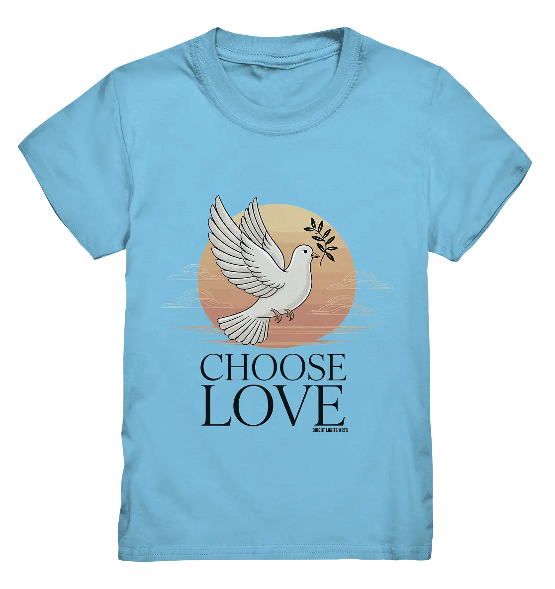 CHOOSE LOVE – Friedvolle Tauben-Illustration für Harmonie - Kids Premium Shirt Bright Lights Arts