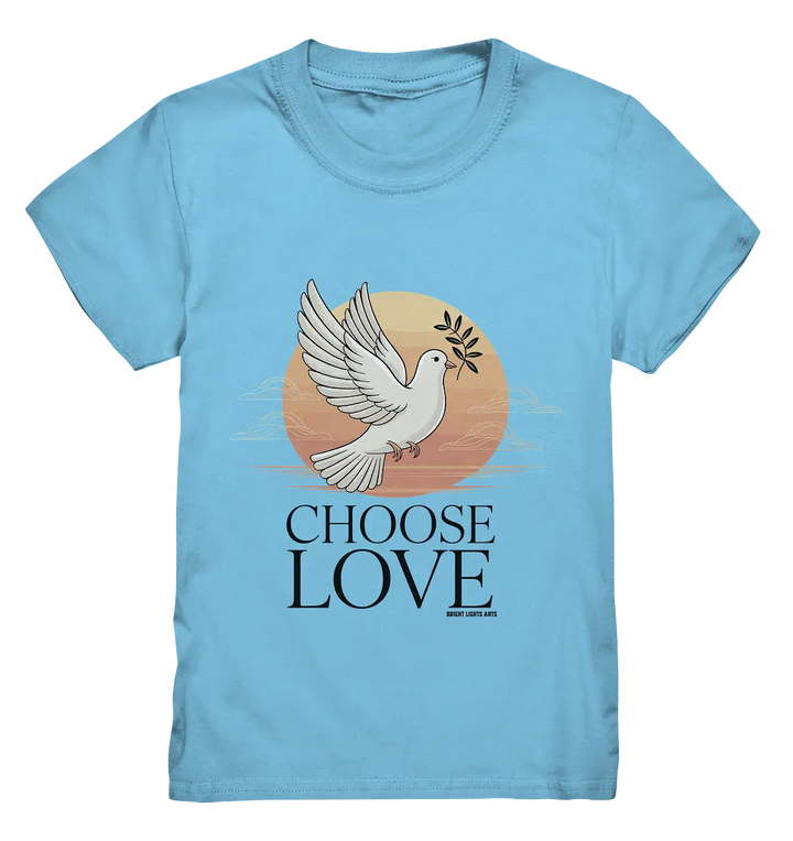 CHOOSE LOVE – Friedvolle Tauben-Illustration für Harmonie - Kids Premium Shirt Bright Lights Arts
