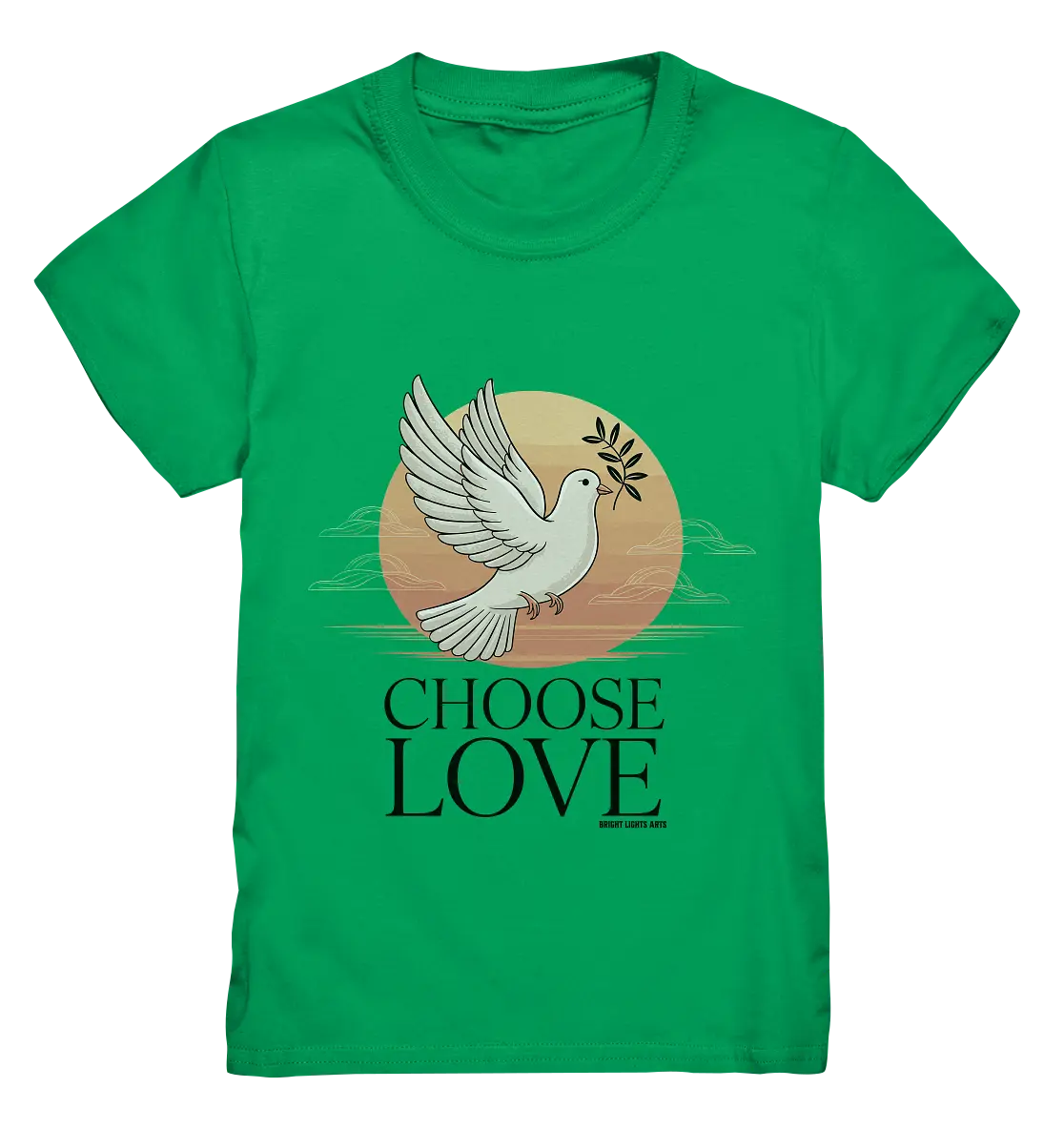 CHOOSE LOVE – Friedvolle Tauben-Illustration für Harmonie - Kids Premium Shirt Bright Lights Arts