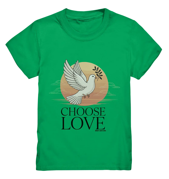 CHOOSE LOVE – Friedvolle Tauben-Illustration für Harmonie - Kids Premium Shirt Bright Lights Arts