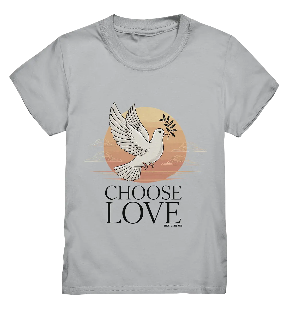 CHOOSE LOVE – Friedvolle Tauben-Illustration für Harmonie - Kids Premium Shirt Bright Lights Arts