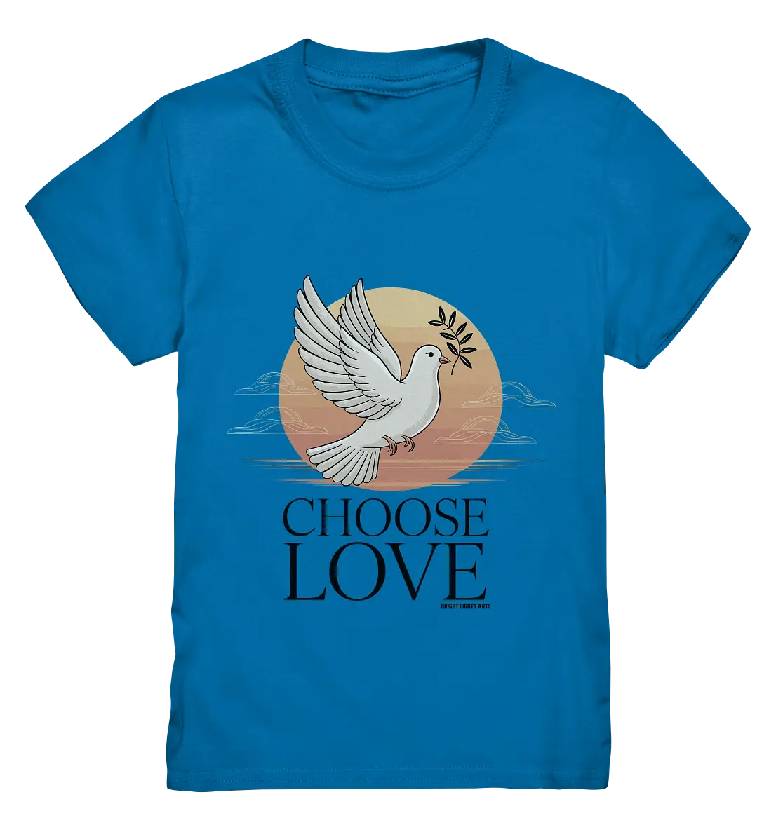 CHOOSE LOVE – Friedvolle Tauben-Illustration für Harmonie - Kids Premium Shirt Bright Lights Arts