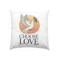 CHOOSE LOVE – Friedvolle Tauben-Illustration für Harmonie - Kissen 40x40cm Bright Lights Arts